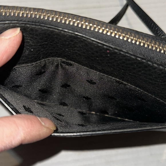 Kate Spade Black Pebbled Leather Triple Gusseted Crossbody Bag - Picture 7 of 9